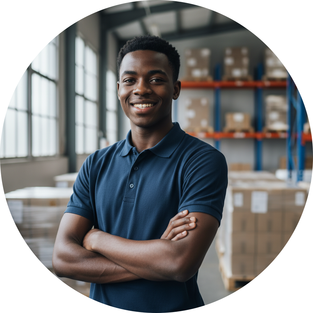 Marcus, aged 20, warehouse operative, fictional young person testimonial for Youth Start case study