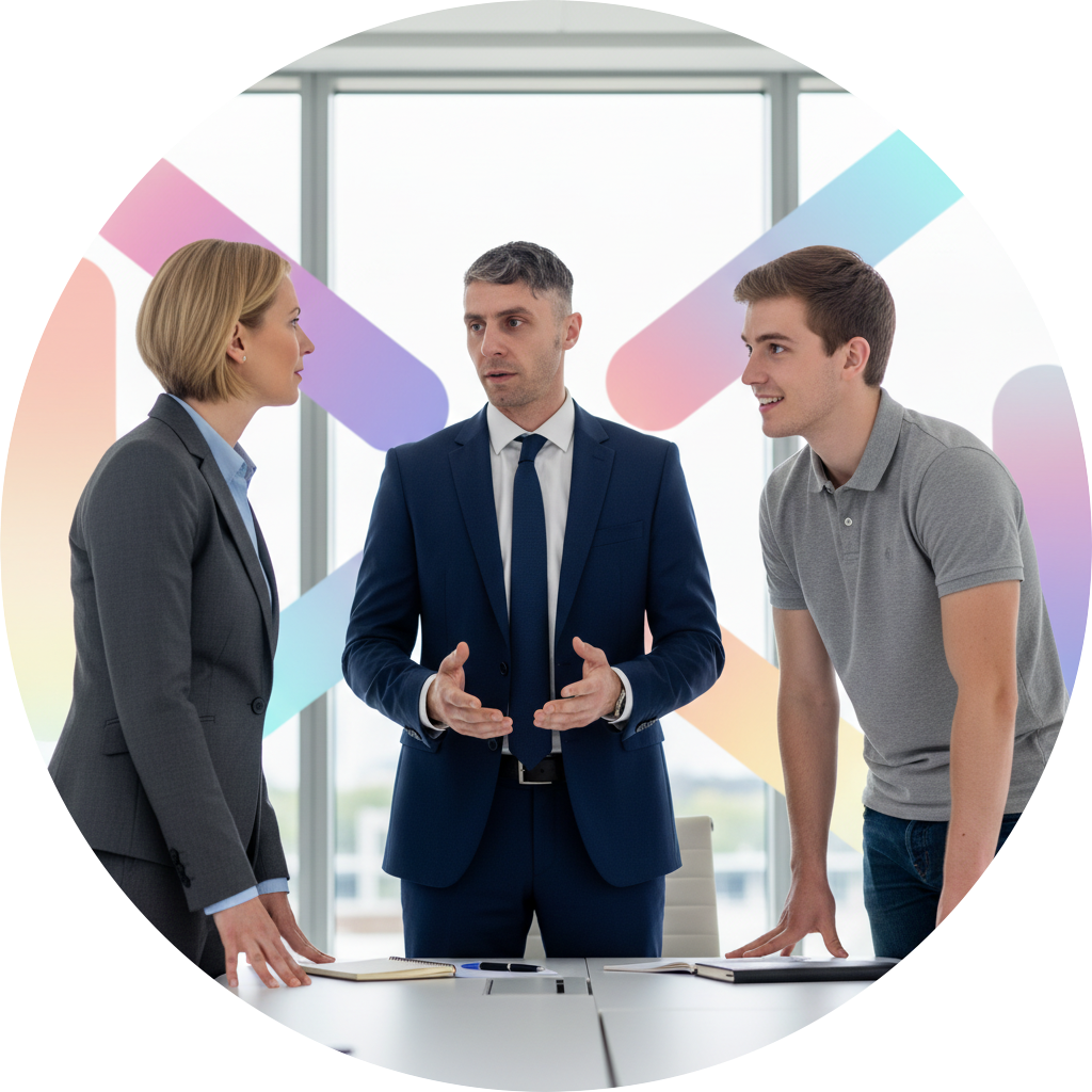 Youth Start consultant connecting employer with young warehouse worker candidate